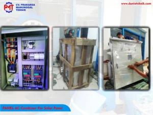 Dokumentasi panel AC combiner pada materi perusahaan